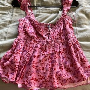 Ubran Outfitters Pink Floral Top